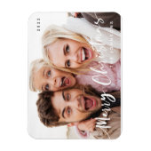 Magnet Flexible Joyeux Noël Simple Typographie moderne Photo (Vertical)