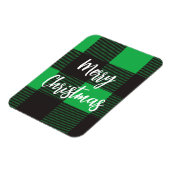 Magnet Flexible Joyeux Noël vert plaid (Côté Gauche)