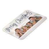 Magnet Flexible Joyeux Noël Whimsical Navy Script photo (Côté Gauche)