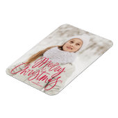 Magnet Flexible Joyeux Noël Whimsical Red Script photo (Côté Gauche)