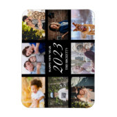 Magnet Flexible Joyeux Nouvel An Moderne 8 Collage photo (Vertical)