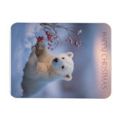 Magnet Flexible Joyeux Ours de Noël (Horizontal)
