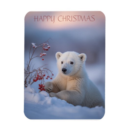 Magnet Flexible Joyeux Ours de Noël (Vertical)
