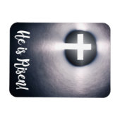 Magnet Flexible Joyeux Pâques, il est ressuscité (Horizontal)