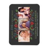 Magnet Flexible Joyeux petit Faire-part de naissance photo de Noël (Vertical)