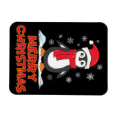 Magnet Flexible Joyeux Pingouin mignon de Noël (Horizontal)