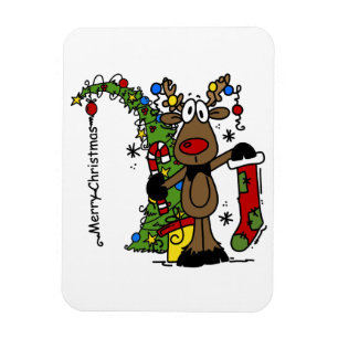Magnet Flexible Joyeux rennes de Noël