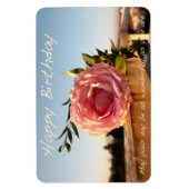 Magnet Flexible Joyeux Rose d'anniversaire (Vertical)
