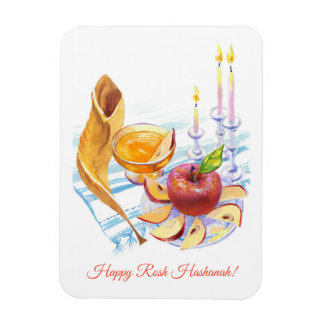 Magnet Flexible Joyeux Rosh Hashanah ! Art dessiné à la main