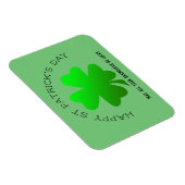 Magnet Flexible Joyeux St Patrick's Day green shamrock personnalis (Côté Droit)