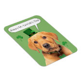 Magnet Flexible Joyeux St Patrick's Day mignonne Labrador Chiot (Côté Droit)