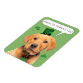 Magnet Flexible Joyeux St Patrick's Day mignonne Labrador Chiot (Côté Gauche)