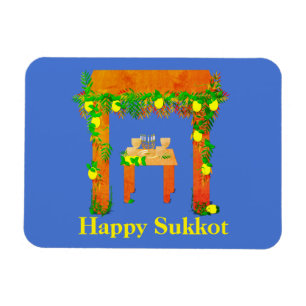 Magnet Flexible Joyeux Sukkot, Personnalisé