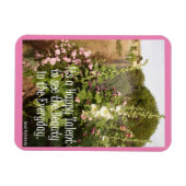 Magnet Flexible Joyeux Talent Rose Hollyhocks Cottage Garden Magne (Horizontal)