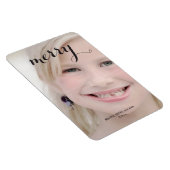 Magnet Flexible Joyeux vacances Photo Simple Script de Noël noir (Côté Droit)