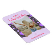 Magnet Flexible Joyeux Valentine Whimsical Purple Nom fleur de coe (Côté Droit)