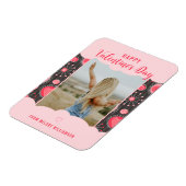 Magnet Flexible Joyeux Valentines Coeurs rouges capricieux fleurs (Côté Gauche)