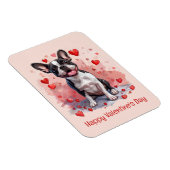 Magnet Flexible Joyeux Valentines Day Boston Terrier Dog (Côté Droit)