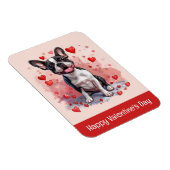 Magnet Flexible Joyeux Valentines Day Boston Terrier Dog (Côté Droit)