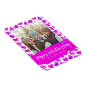 Magnet Flexible Joyeux Valentines Moderne violet rose du coeur Pho (Côté Droit)