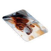 Magnet Flexible Joyful Dog in the Wind Art Print (Côté Droit)