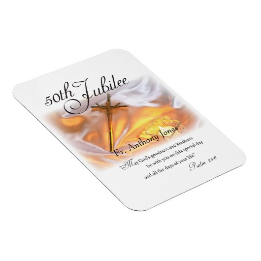 Magnet Flexible Jubilé d'or Vie religieuse, Cross Candle (Côté Droit)
