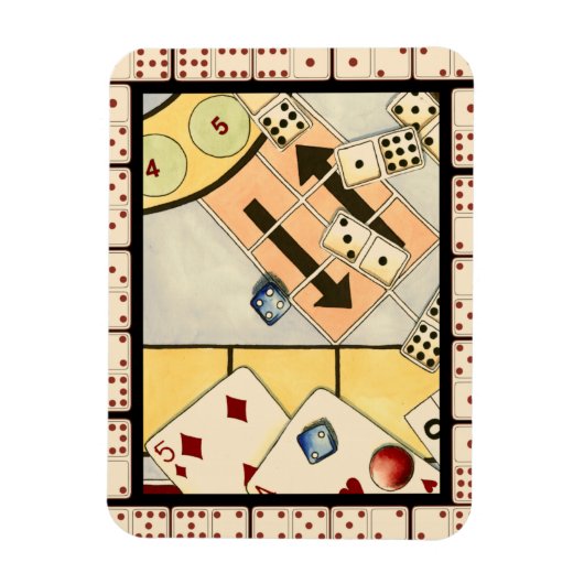 Magnet Flexible Jumbled Assortiment of Games of Chance (Vertical)
