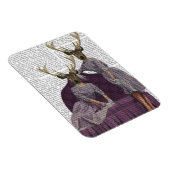 Magnet Flexible Jumeaux de cerfs en violet (Côté Droit)