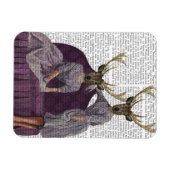 Magnet Flexible Jumeaux de cerfs en violet (Horizontal)