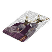 Magnet Flexible Jumeaux de cerfs en violet (Côté Gauche)