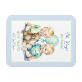 Magnet Flexible Jumeaux Garçons Baby Shower Save the Date (Horizontal)