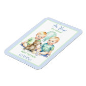 Magnet Flexible Jumeaux Garçons Baby Shower Save the Date (Côté Gauche)