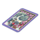 MAGNET FLEXIBLE JUMENT MÈRE & POULAIN DE LA SAINT-VALENTIN, CHEVAL (Côté Gauche)
