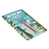 Magnet Flexible Juneau Alaska À Ski (Côté Droit)