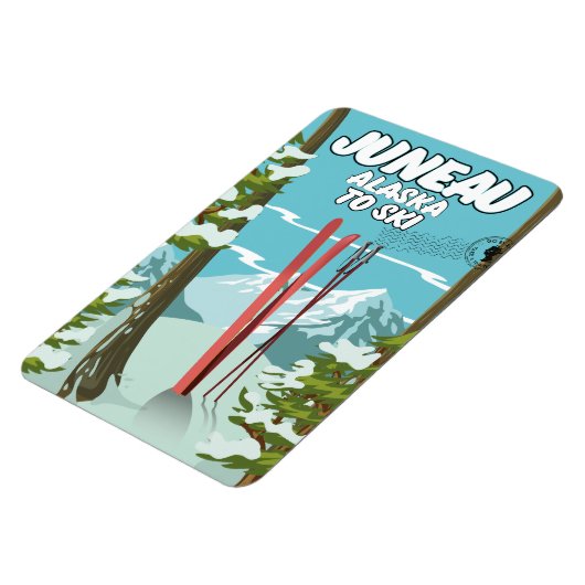 Magnet Flexible Juneau Alaska Pour Skier (Côté Gauche)