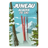 Magnet Flexible Juneau Alaska Pour Skier (Vertical)