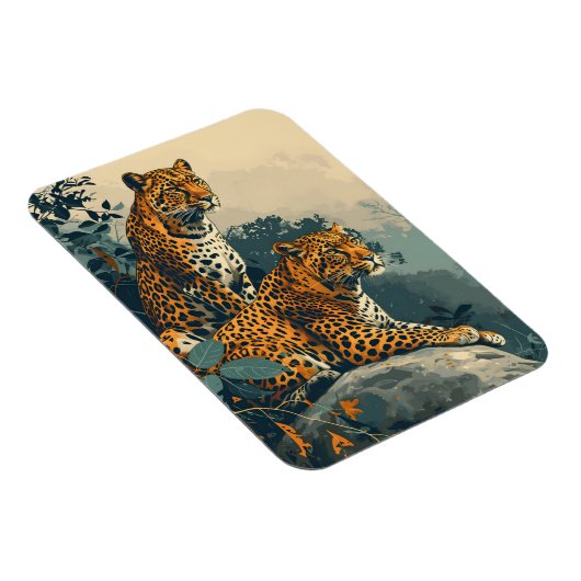 Magnet Flexible Jungle léopard : Vintage (Côté Droit)