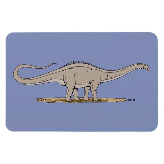 Magnet Flexible Jurassique Dinosaure Apatosaurus (Horizontal)