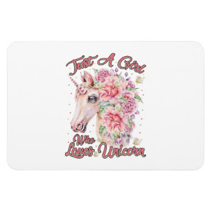 Magnet Flexible Just Girl Who Loves Unicorn