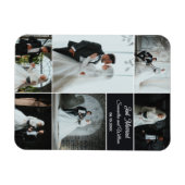 Magnet Flexible Juste marié 6 photo Mariage Collage (Horizontal)