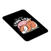 Magnet Flexible Juste un Shiba allongé bas : mignonne conception S (Côté Droit)