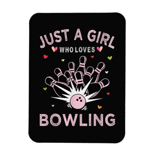 Magnet Flexible Juste Une Fille Qui Aime Le Bowling (Vertical)
