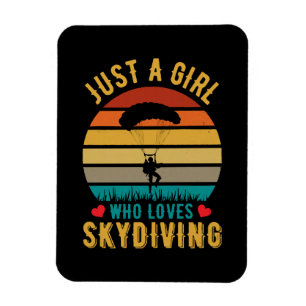 Magnet Flexible juste une fille qui aime le parachutisme