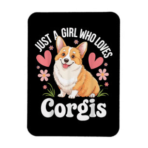 Magnet Flexible Juste une fille qui aime les Corgis