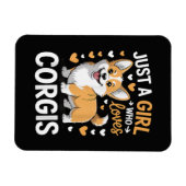 Magnet Flexible Juste une fille qui aime les Corgis (Horizontal)