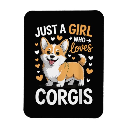 Magnet Flexible Juste une fille qui aime les Corgis (Vertical)