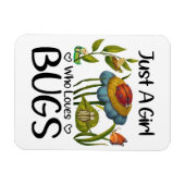 Magnet Flexible Juste une fille qui aime les insectes (Horizontal)