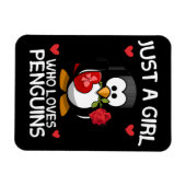 Magnet Flexible Juste une fille qui aime les pingouins (Horizontal)