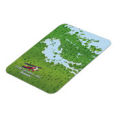 Magnet Flexible Kabetogama lake, Minnesota, USA Travel map. (Côté Gauche)