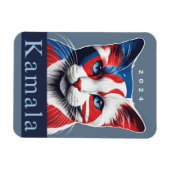 Magnet Flexible Kamala Cat 2024 Démocrate des élections américaine (Horizontal)